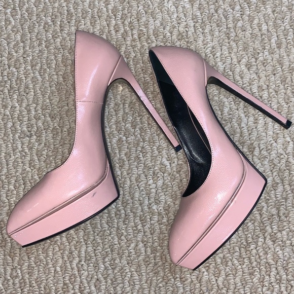 Saint Laurent Janis Pointy Toe Platform Pumps - Picture 3 of 8